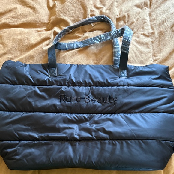 Rare Beauty Handbags - Rare Beauty black Puffy traveler Tote new
